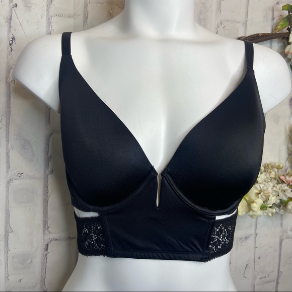 VICTORIA’S SECRET Very Sexy Long Line Plunge 32DD - Picture 3 of 14